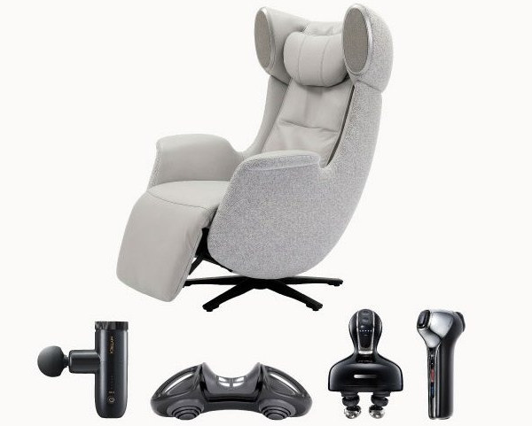 マッサージチェアとハンディガンなどのMYTREX製品